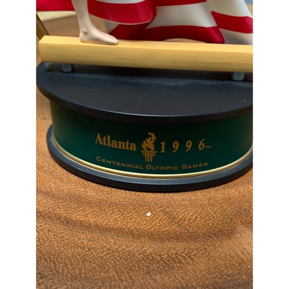 Hallmark 1996 Olympic Spirit Collection Gymnast Figurine with American Flag - Picture 2 of 10